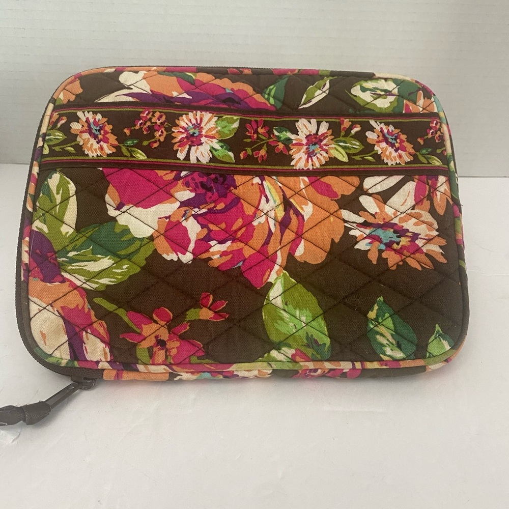 Vera Bradley Brown and Pink Quilted Tablet and Reader Cover